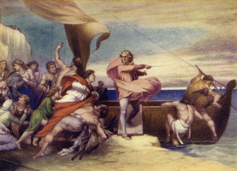 Alfred ermutigt die Sachsen, sich gegen die Dänen zu wehren von George Frederick Watts