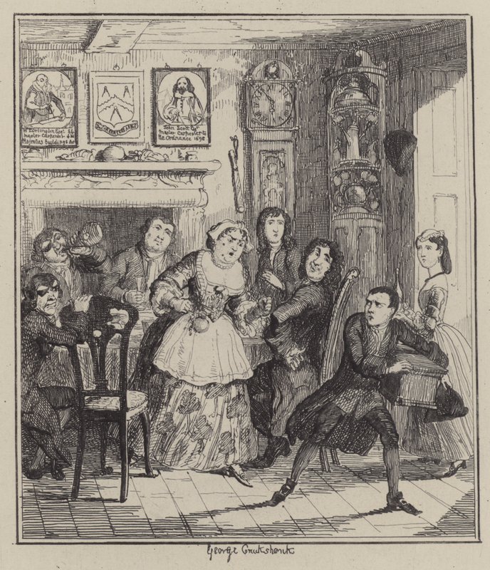 Illustration für Jack Sheppard (Gravur) von George (after) Cruikshank
