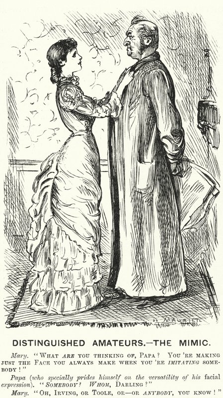 Punch-Karikatur: Ausgezeichnete Amateure - der Nachahmer (Gravur) von George (after) Du Maurier