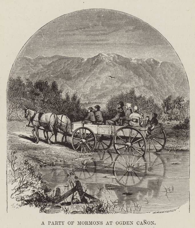 Eine Gruppe von Mormonen im Ogden Canon von George Augustus Sala