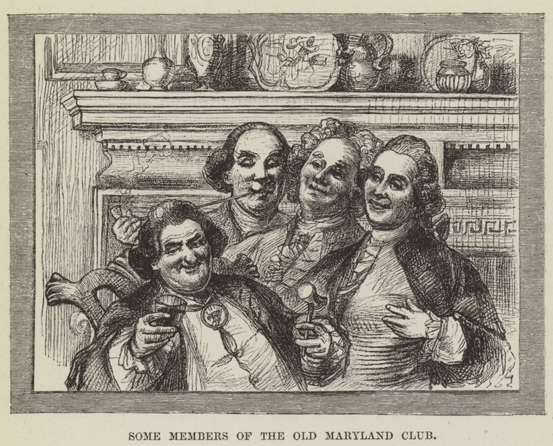 Einige Mitglieder des Old Maryland Club von George Augustus Sala