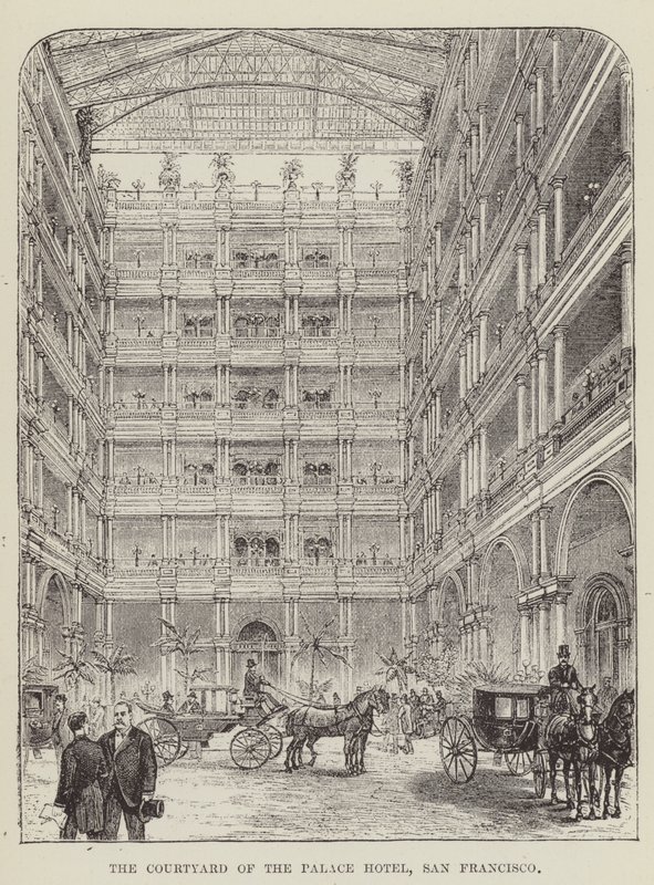 Der Innenhof des Palace Hotels, San Francisco von George Augustus Sala