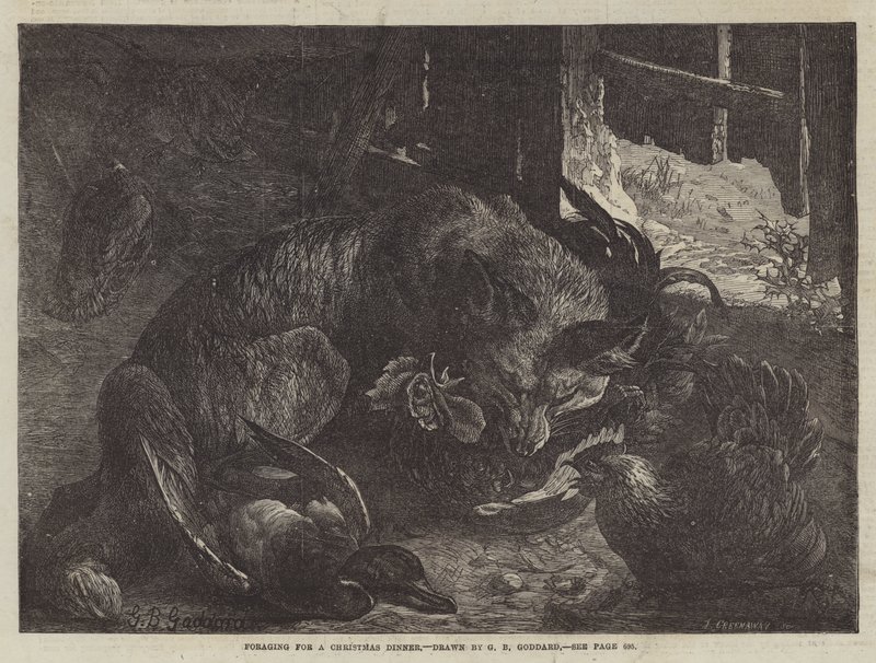 Auf der Suche nach einem Weihnachtsessen von George Bouverie Goddard