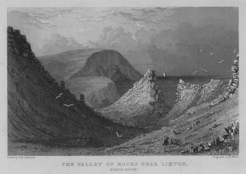 Das Tal der Felsen bei Linton, Nord-Devon (Gravur) von George Bryant Campion