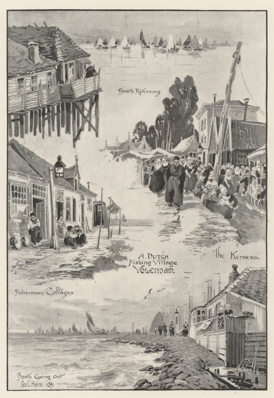 Ein niederländisches Fischerdorf Volendam von George Charles Haite