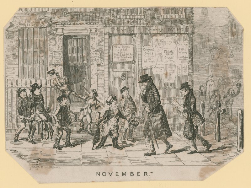 Guy Fawkes Nacht von George Cruikshank