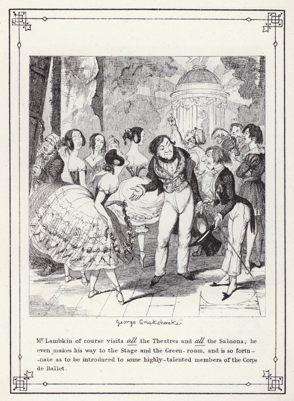Illustration für Das Buch des Junggesellen, oder Der Fortschritt von Mr. Lambkin (Gent) (Gravur) von George Cruikshank