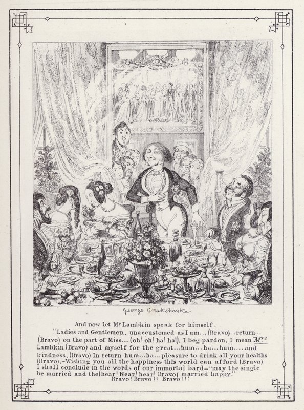 Illustration für Das Buch des Junggesellen oder Der Fortschritt von Mr. Lambkin (Gent) von George Cruikshank