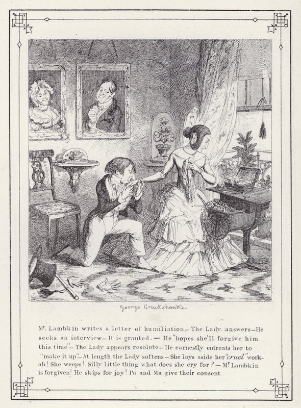 Illustration für Das Buch des Junggesellen oder Der Fortschritt von Mr. Lambkin (Gent) von George Cruikshank