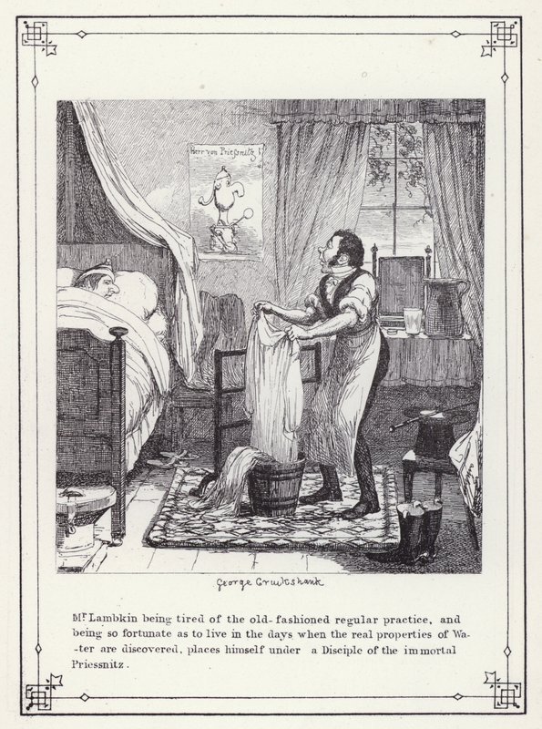 Illustration für Das Buch des Junggesellen oder Der Fortschritt von Mr. Lambkin (Gent) (Gravur) von George Cruikshank