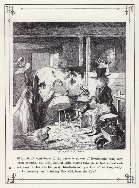 Illustration für Das Buch des Junggesellen oder Der Fortschritt von Mr. Lambkin (Gent) (Gravur) von George Cruikshank