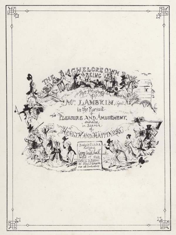 Illustration für The Bachelor’s Own Book, oder Der Fortschritt von Mr. Lambkin (Gent) (Gravur) von George Cruikshank