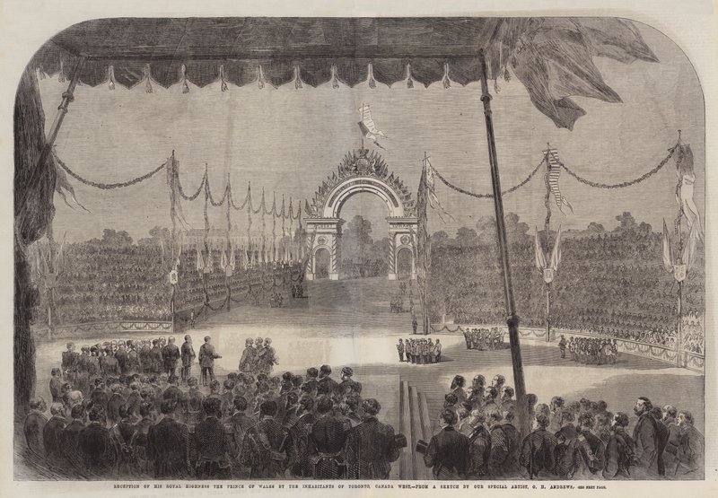 Empfang Seiner Königlichen Hoheit des Prinzen von Wales durch die Einwohner von Toronto, Kanada West von George Henry Andrews