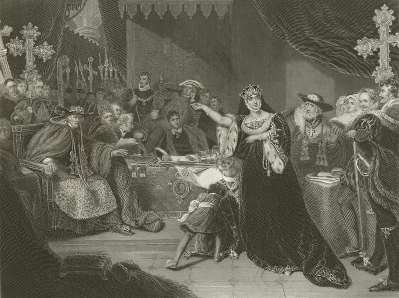Der Prozess von Katharina von Aragon, 1529 von George Henry Harlow