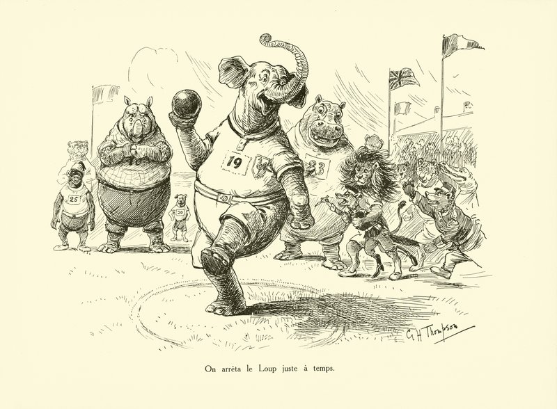 Der Wolf wurde gerade noch rechtzeitig gestoppt von George Henry Thompson