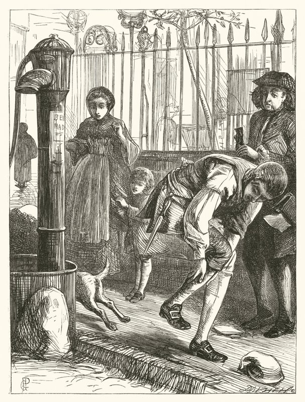 Illustration für Elegie, Über den Tod eines verrückten Hundes von George John Pinwell