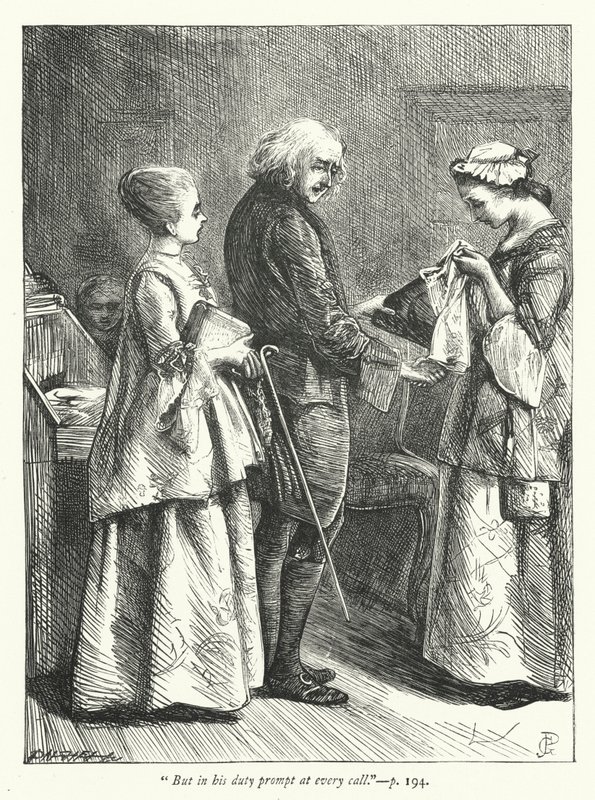 Illustration für Das verlassene Dorf (Gravur) von George John Pinwell