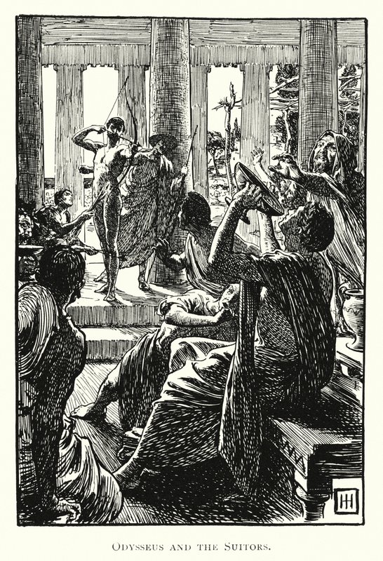 Odyssee: Odysseus und die Freier von George Percy Jacomb Hood