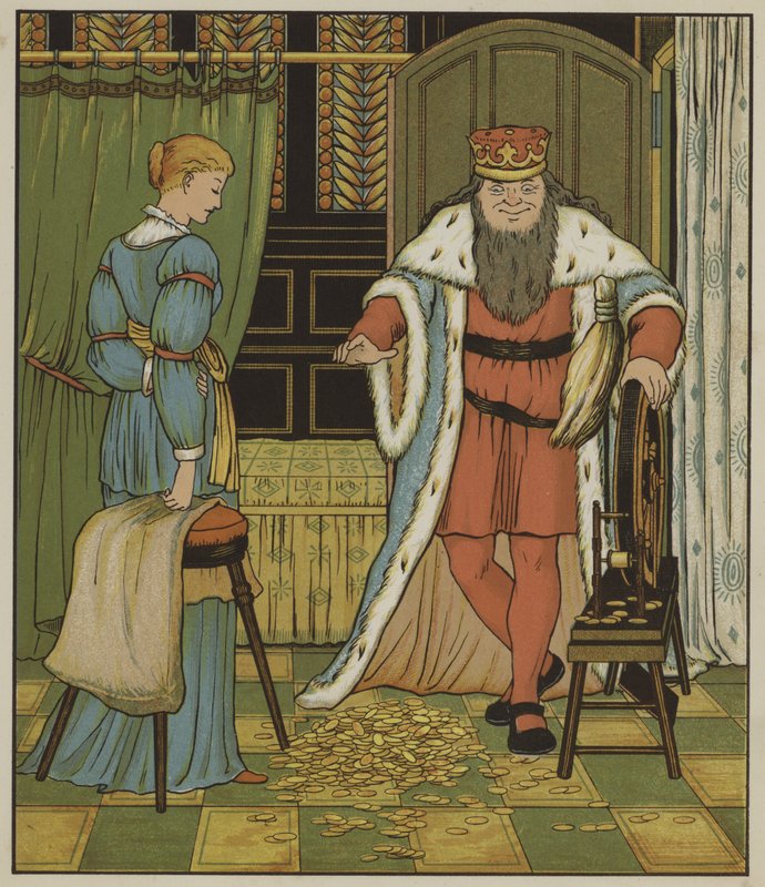 Illustration für Rumpelstilzchen von den Brüdern Grimm von George R. Halkett
