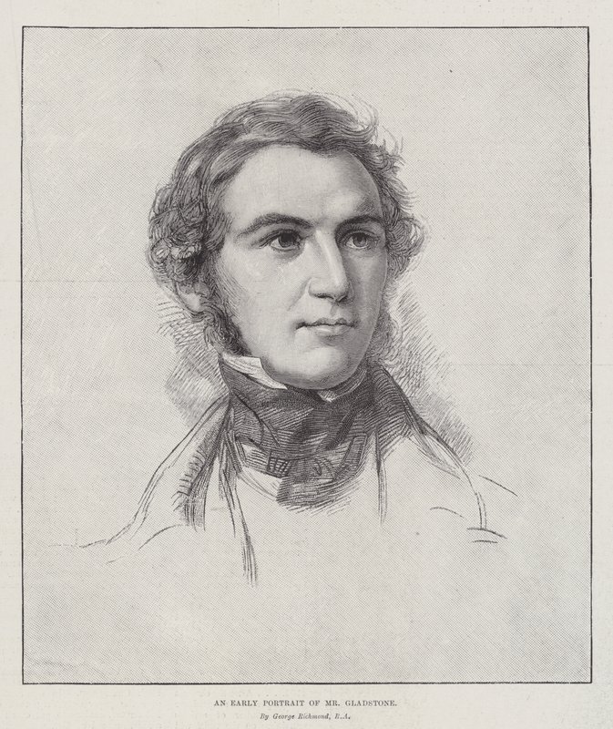 Ein frühes Porträt von Mr. Gladstone von George Richmond