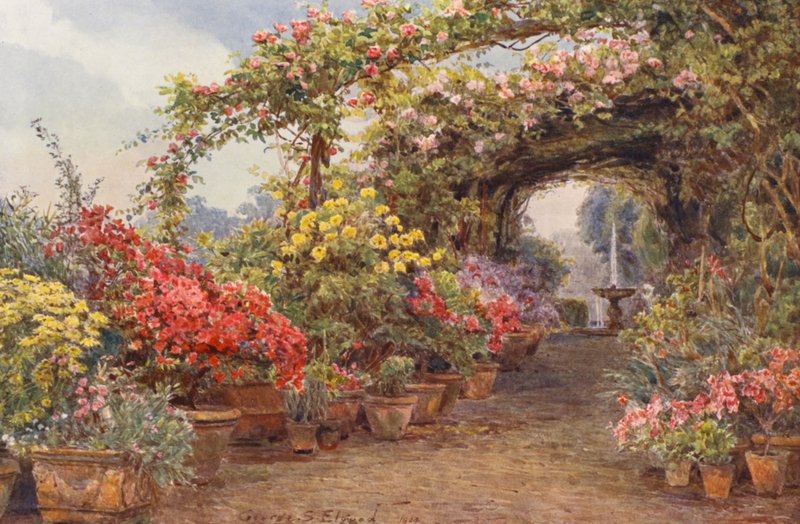 Italienische Gärten: Eine Florentiner Terrasse von George Samuel Elgood