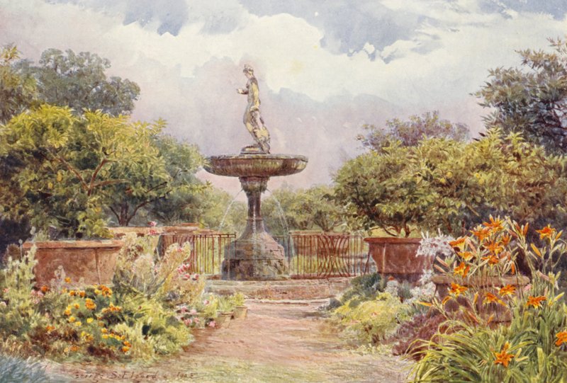 Italienische Gärten: Villa Amari, Der Brunnen von George Samuel Elgood