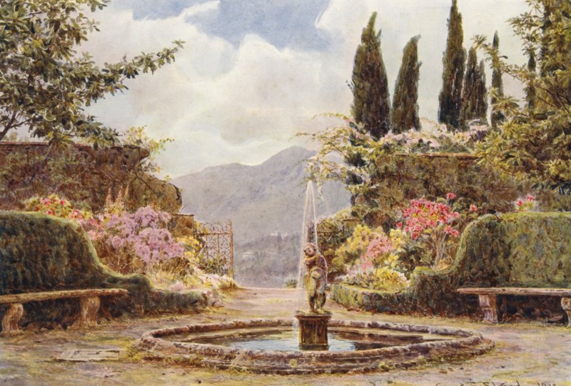 Italienische Gärten: Villa Cavagnaro, das Parterre von George Samuel Elgood
