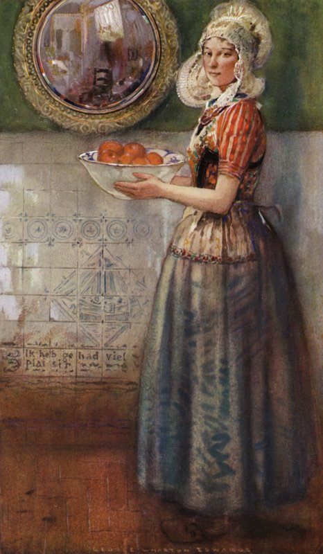 Die Schale mit Orangen von George Wharton Edwards