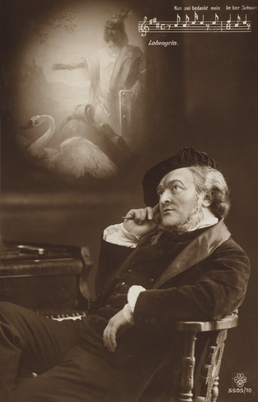 Simuliertes Porträt von Richard Wagner (s/w Foto) von German Photographer