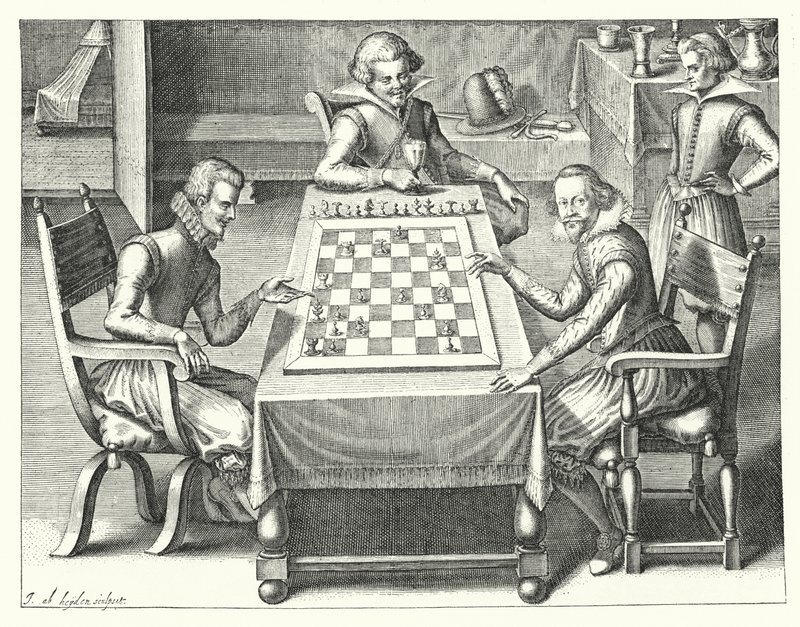 Ein Schachspiel von German School