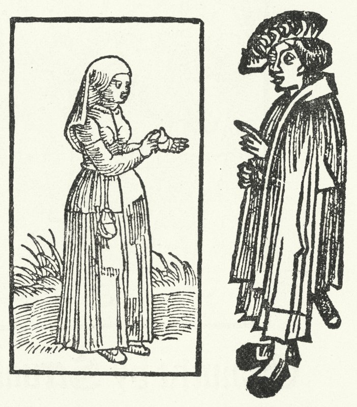 Ein Holzschnitt einer Szene aus der Geschichte von Till Eulenspiegel (Stich) von German School