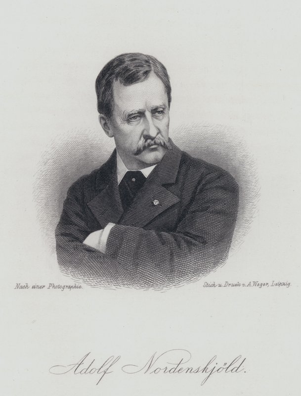 Adolf Erik Nordenskiöld, finnischer Geologe, Mineraloge und Arktisforscher (Gravur) von German School