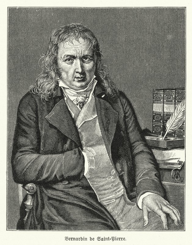 Bernardin de Saint-Pierre, französischer Romanautor und Botaniker (Lithografie) von German School