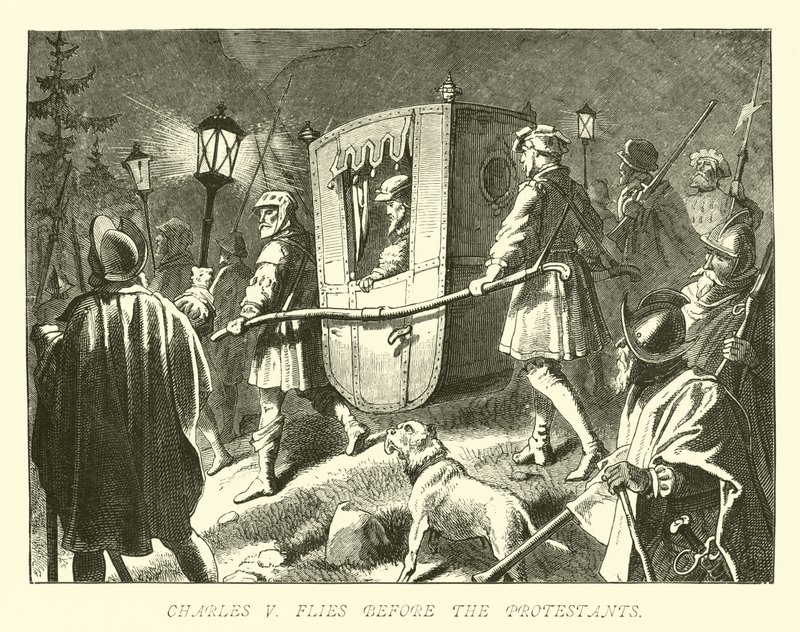Karl V. flieht vor den Protestanten von German School