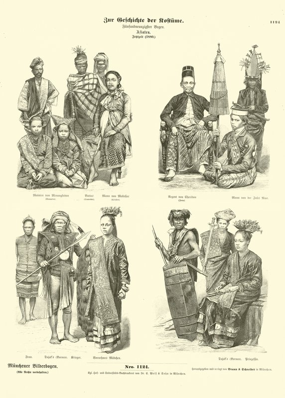 Kostüme aus Indonesien, 1880 von German School
