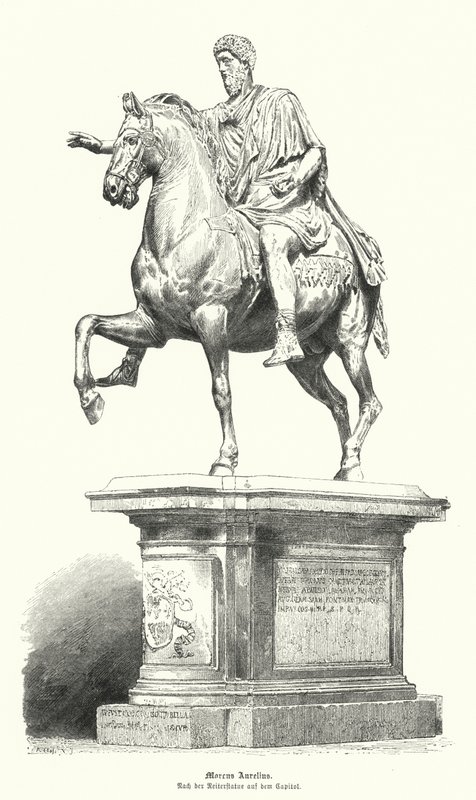 Reiterstatue von Marcus Aurelius, römischer Kaiser von German School