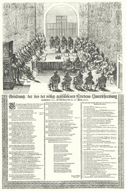 Europäischer Friedenskongress in Nürnberg 1650 nach dem Dreißigjährigen Krieg von German School