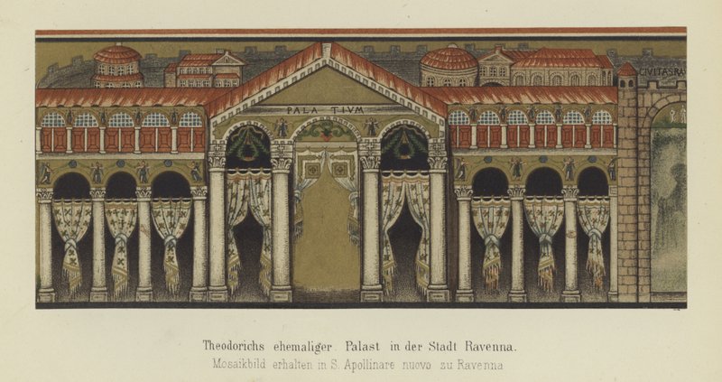 Ehemaliger Palast von Theoderich dem Großen, König der Ostgoten, in Ravenna, Italien von German School
