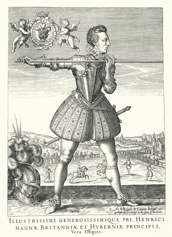Henry Frederick, Prinz von Wales, ältester Sohn von König James I. von England (Gravur) von German School