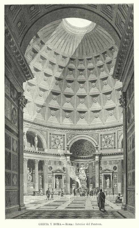 Innenraum des Pantheon, Rom von German School