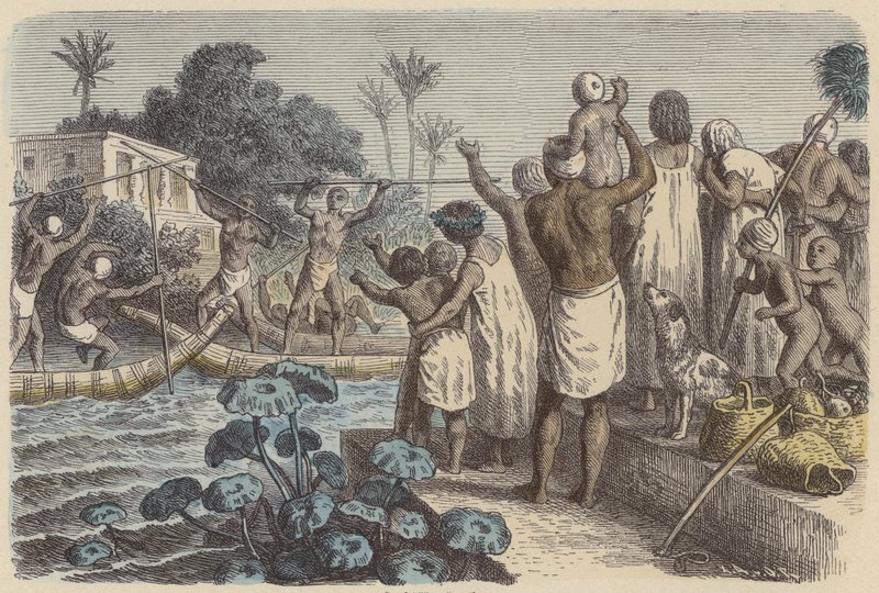 Bootsjousting im alten Ägypten von German School