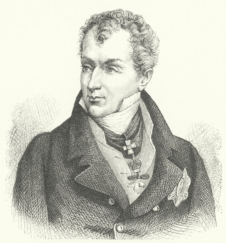 Klemens von Metternich, Fürst von Metternich-Winneburg, deutscher Diplomat und Staatsmann (Stich) von German School