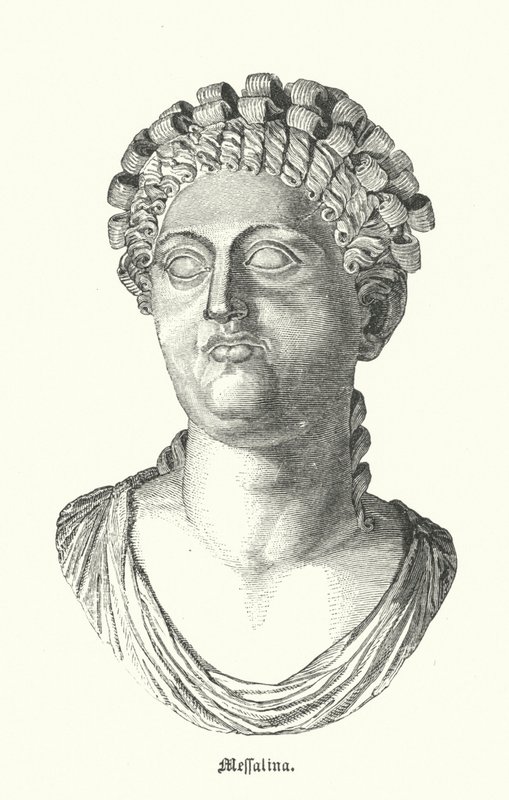 Messalina, dritte Frau des römischen Kaisers Claudius (Gravur) von German School