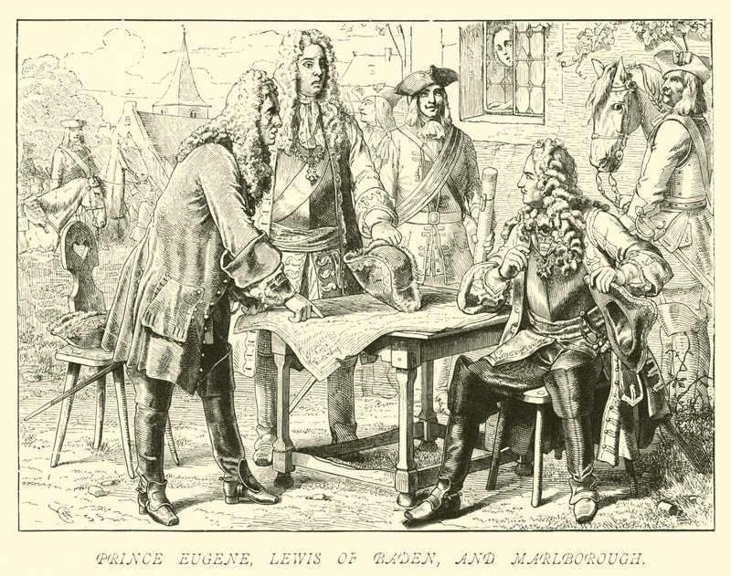 Prinz Eugen, Ludwig von Baden und Marlborough von German School