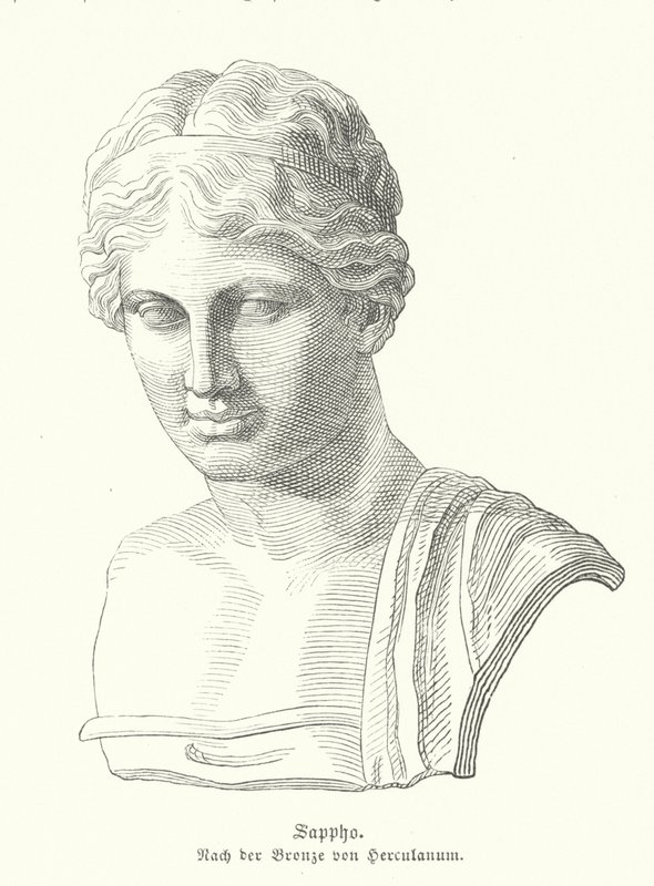 Sappho, antike griechische Dichterin von German School