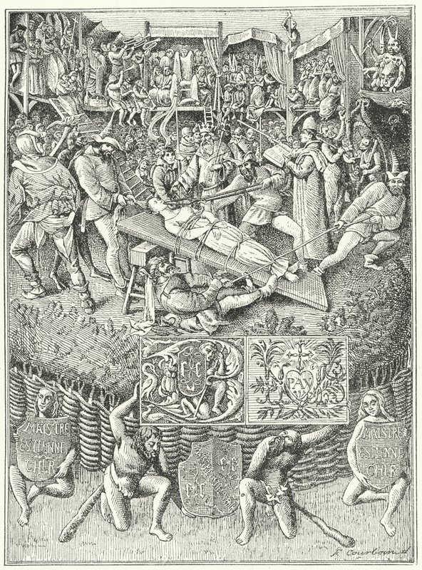 Szene aus einem mittelalterlichen Mysterienspiel von German School
