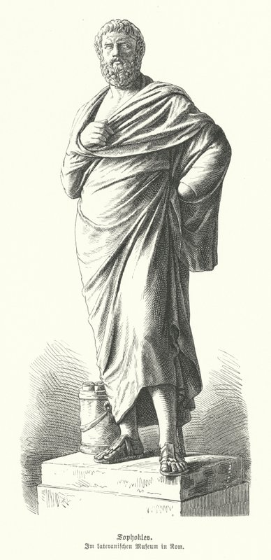 Statue von Sophokles, antiker griechischer Dramatiker von German School