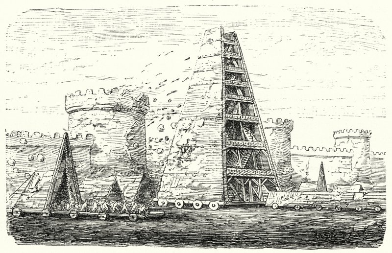 Die Helepolis von Demetrius I. von Makedonien (Stich) von German School