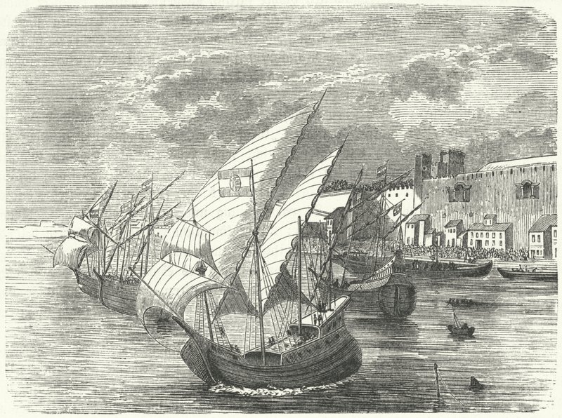 Die ungarische Flotte vor Neapel von German School