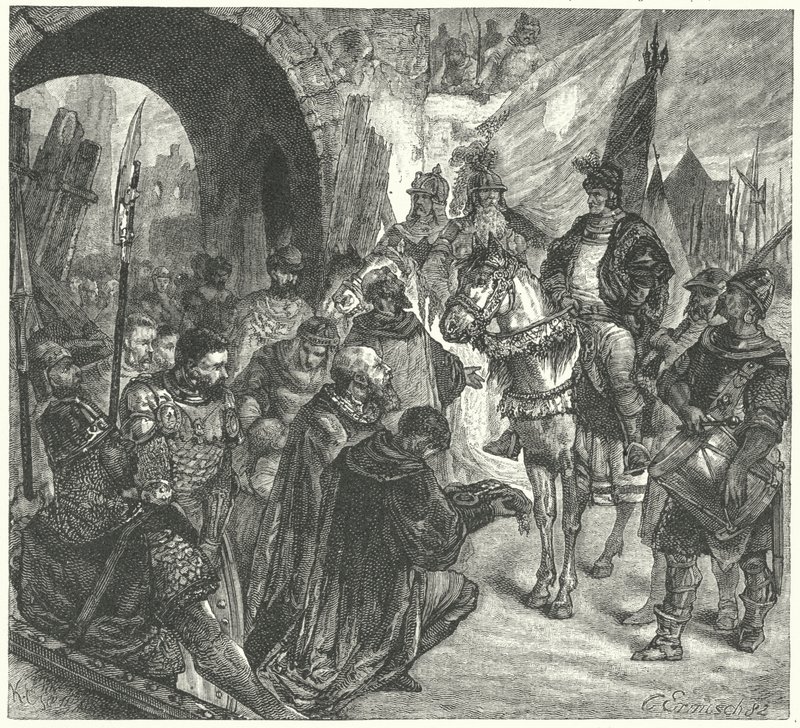 Der Hussitenführer Prokop der Große vor Naumburg von German School